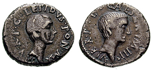 Denario de Lepido y Octavio (CAESARIMIIIVIRRPC) RSC_0002,Octavian