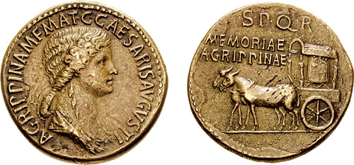 Roman Empire - Lot of 2 AE Asses: Agrippa, Struck under 