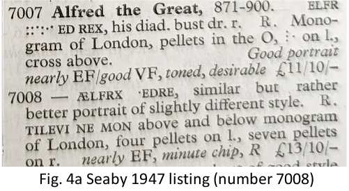 Fig 4 Seaby 1947 listing
