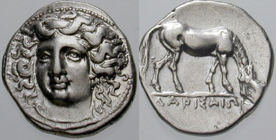 Larissa, Thessaly - Ancient Greek Coins - WildWinds.com