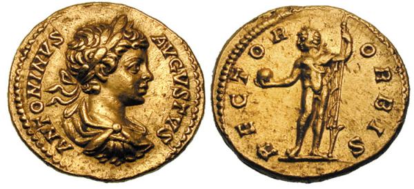 Caracalla AV Aureus. 200 AD. ANTONINVS AVGVSTVS, laureate, draped ...